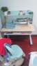爱果乐（IGROW）儿童学习桌椅儿童书桌学习桌儿童学习桌椅套装升降桌写字桌实木 畅学家8 1.2M+童星椅 蓝色 实拍图