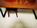 金沙公爵铁艺实木餐桌椅组合现代简约小户型休闲长方形吃饭桌家用 实木单桌：120*60*75厚5公分 实拍图