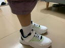 361° 跑鞋运动鞋秋冬男女童(3-12岁)革面防风跑鞋 羽毛白 33  实拍图