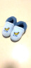 惠夫人儿童棉拖鞋女冬季2-8岁亲子居家厚底棉鞋包跟防滑卡通毛绒男宝宝拖鞋 猫咪儿童包跟 深蓝 18-19码(内长约16.5cm) 实拍图