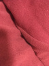 衣典零一 加绒加厚卫衣女21年秋冬装新款冬季女装时尚休闲女士中年妈妈上衣连帽短款开衫外套长袖宽松帽衫 红色 XXL 晒单实拍图