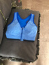 卡熙雅（CAWIE）前置拉链运动文胸 无钢圈防震训练跑步健身内衣 瑜伽休闲睡眠背心 蓝色 L（80A/B/C 85A/B/C） 实拍图