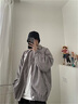 唐号灯芯绒外套男春秋ins潮牌衣服潮流春季港风青少年夹克高级感痞帅 灰色 L 实拍图