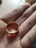 莹玉碧金店款男女情侣款镀金戒指越南沙金男款活口仿金戒指开口久不掉色 男光面活口单戒指宽9毫米重约8克 实拍图