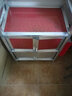 均璞简易碗柜餐边柜橱房柜小茶水柜厨房铝合金柜置物架收纳柜储物柜 二层四门加宽红色72*35*75cm 实拍图