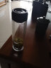 希诺（HEENOOR） 希诺玻璃杯男女双层带提环便携耐热微保温泡茶杯子车载生日礼物 黑蓝色 容量400ML 实拍图