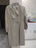 百图betu女装秋季旷野美拉德可调节抽绳收腰中长款风衣女2409T70 卡其色 XS 实拍图
