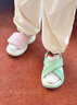 COZY STEPS可至女士夏季新款轻氧Lite夹心鞋舒适休闲圆头平跟透气轻薄凉鞋 无花果绿 36 晒单实拍图