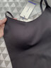 CleainKorte小吊带背心女带胸垫一体式文胸内衣打底内搭夏季冰丝美背无痕薄款 【长款】黑色【时刻呵护】 XL （适于120-140斤） 实拍图
