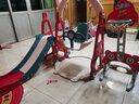 乖乖熊儿童滑梯秋千组合室内多功能家用幼儿滑滑梯小型游乐园宝宝玩具 豪华拱梁七合一红 实拍图