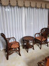 尤立藤椅三件套阳台桌椅茶几组合室内椅单人椅子藤制客厅藤会客洽谈椅 2椅+1茶几组合(板栗色配坐垫) 实拍图