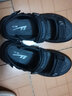 回力凉鞋男士冬季休闲户外沙滩鞋运动百搭皮面防滑耐磨爸爸开车鞋子男 黑灰 39 实拍图