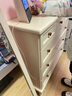 歪脖树 实木斗柜卧室斗柜现代简约斗橱客厅抽屉式收纳柜子储物斗柜 加高款-六斗象牙白丨圆木把 实拍图