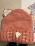 檞寄生 毛线帽子女冬天学生韩版猫耳朵甜美可爱加厚保暖针织帽 粉色 晒单实拍图