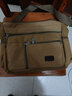 男包单肩帆布包包运动休闲男士大容量多层次挎包时尚简约斜挎包复古邮差多功能背包ipad包可印字定制 卡其色长35高26厘米 实拍图