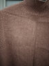 兆君2023秋冬新款半高领长袖纯羊绒衫女纯色粗针保暖加厚针织毛衣 灰粉色 110/XL 晒单实拍图