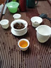 蕉夏羊脂玉白瓷白瓷功夫茶具套装家用简约办公室整套茶具盖碗茶杯茶道 9头羊脂玉盖碗套装(素雅杯) 实拍图