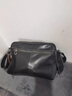 ANDSEEYOU潮牌 单肩包 精品男士休闲头层牛皮单肩斜挎包男士邮差包多隔层横款出行背包手机包 黑色 实拍图