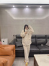Teenie Weenie小熊睡衣女秋冬季加厚立领保暖情侣家居服休闲套装 月牙白（女款） L 实拍图