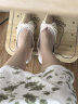 卓诗尼单鞋女2024年春夏季新款法式拼色褶皱小香风温柔方头浅口女鞋子 米白色 37 晒单实拍图