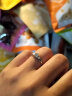 艾维拉999银莫桑钻石情侣戒指对戒情人节结婚纪念生日礼物送女友送老婆 情侣一对(30分莫桑石)玫瑰花礼盒 晒单实拍图