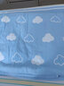 柏诗维妮六层纱布毛巾被子纯棉夏被空调被子毛毯被全棉毛毯午睡毯纱布盖毯 云朵-蓝色 120*150cm(A类安全柔软舒适透气) 实拍图