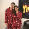 歌佰芬本命年情侣睡衣纯棉春秋冬季新婚休闲家居服结婚可外穿大红色睡衣 AA7742莱卡棉拉架 2XL 女+男XL 实拍图