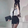 铂呐苓性感睡衣女内衣制服紧身包臀裙角色扮演丝袜职业装黑丝套装 秘书性感睡衣【带丝袜-均码】 实拍图