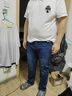 啄木鸟（TUCANO）牛仔裤男士夏季薄款纯色商务休闲抗皱弹力修身长裤男装 蓝色 40 实拍图