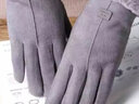 笙格儿手套女冬季加绒加厚保暖触屏冬天防寒骑车女士春秋骑行麂皮绒手套 实拍图