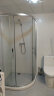 浪鲸（SSWW）钻石型弧形淋浴房隔断卫生间干湿分离浴屏玻璃平开移门砖石形浴室 铝合金/亮银1000*1000【现货】 实拍图