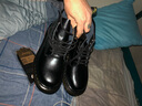 跨足行秋冬季马丁靴男中帮男靴工装靴黑色透气男鞋高帮皮鞋增高短靴子男 黑色6孔【四季单鞋】 38 实拍图