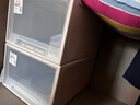 洋洋鱼收纳箱抽屉式塑料透明衣服内衣物零食整理箱多层衣柜特大号储物箱 透明 2个H 实拍图