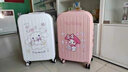 袋鼠（KANGAROO）玉桂狗卡通行李箱女学生拉杆箱可爱儿童多功能密码箱高颜值旅行箱 纯白色【玉桂狗】多功能充电款 26英寸 【大学适用】 实拍图