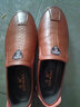 【真牛皮+上线】戈耐休闲皮鞋男士乐福鞋一脚蹬懒人鞋低帮平底鞋防滑春夏透气中年老年人爸爸鞋百搭潮流男鞋 茶色【真皮+手工上线】软底软面 四季款 40码(250MM) 实拍图