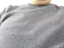 恒源祥100%羊毛衫秋冬圆领针织衫薄款男装毛衣 中灰 3XL(190) 实拍图