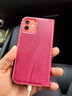 洽利 进口纳帕牛皮适用苹果12promax手机壳iphone12mini保护套超薄Magsafe真皮革套防摔不沾指纹磁吸壳 【磁吸款】苹果12/12pro 红色 实拍图