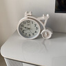 康巴丝（Compas）钟表摆件家用个性创意客厅座钟台式时钟桌面座式摆钟卧室静音台钟 白色 实拍图