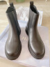 天美意烟筒靴女鞋商场同款复古加绒气质切尔西女靴短靴子女BB011DD2 黑色 39 实拍图
