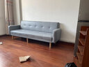 卓芝 布艺沙发床客厅卧室组合家具北欧现代小户型出租房公寓折叠沙发 8号银灰色(科技布) 4人位(2米长*宽0.95米)配3抱枕 实拍图