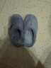 加绒毛拖鞋可爱保暖居家情侣秋冬季室内家用月子保暖防滑棉拖鞋女 灰色【兔毛菱格】 40-41 （建议拍大一码） 实拍图