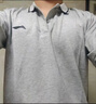 李宁 短袖polo衫男女同款夏季新款透气翻领t恤男单位团购订制棉运动服 男款-花灰121 3XL 实拍图
