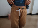 花花公子【2条装】短裤男夏季纯棉5五分裤韩版潮流中裤沙滩裤宽松休闲裤子 05黑色+05卡其 M 【建议穿100斤以下】 实拍图
