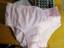 蝶安芬女内裤全棉高腰三角裤大码薄款宽松透气100%棉纯棉中老年底裤头 蓝粉杏肤 4XL 实拍图