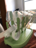爱贝迪拉奶瓶刷套装 奶瓶奶嘴清洁工具360度旋转奶瓶海绵硅胶刷子 里瑟橙 【奶瓶刷套装+ 沥干架】 实拍图