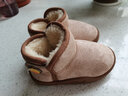 B.Duck小黄鸭童鞋男童棉靴宝宝长毛绒加厚短靴小童大棉鞋6803卡其棕26 实拍图