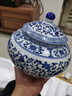 傲世景德镇陶瓷器中式仿古青花瓷工艺品茶叶罐客厅摆件装饰品博古架 款式一（配木质旋转底座） 实拍图