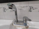 华厦金牛面盆水龙头洗手盆洗脸池冷热水卫生间双孔三孔可旋转水龙头二合一 合金韩版+80公分进水管 实拍图