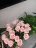黛莉森仿真玫瑰花手感保湿绢花干花家居客厅摆件高级感假花摆设礼物女 22枝粉色玫瑰+条纹锯齿花瓶 实拍图