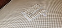 双鹤亚麻 亚麻凉席三件套 夏季亚麻凉席床单 儿童席子空调席可机洗可折叠 麻色格子（配枕套）雨露麻加厚 1.8米床适用 (实发 200cm*220cm ） 实拍图
